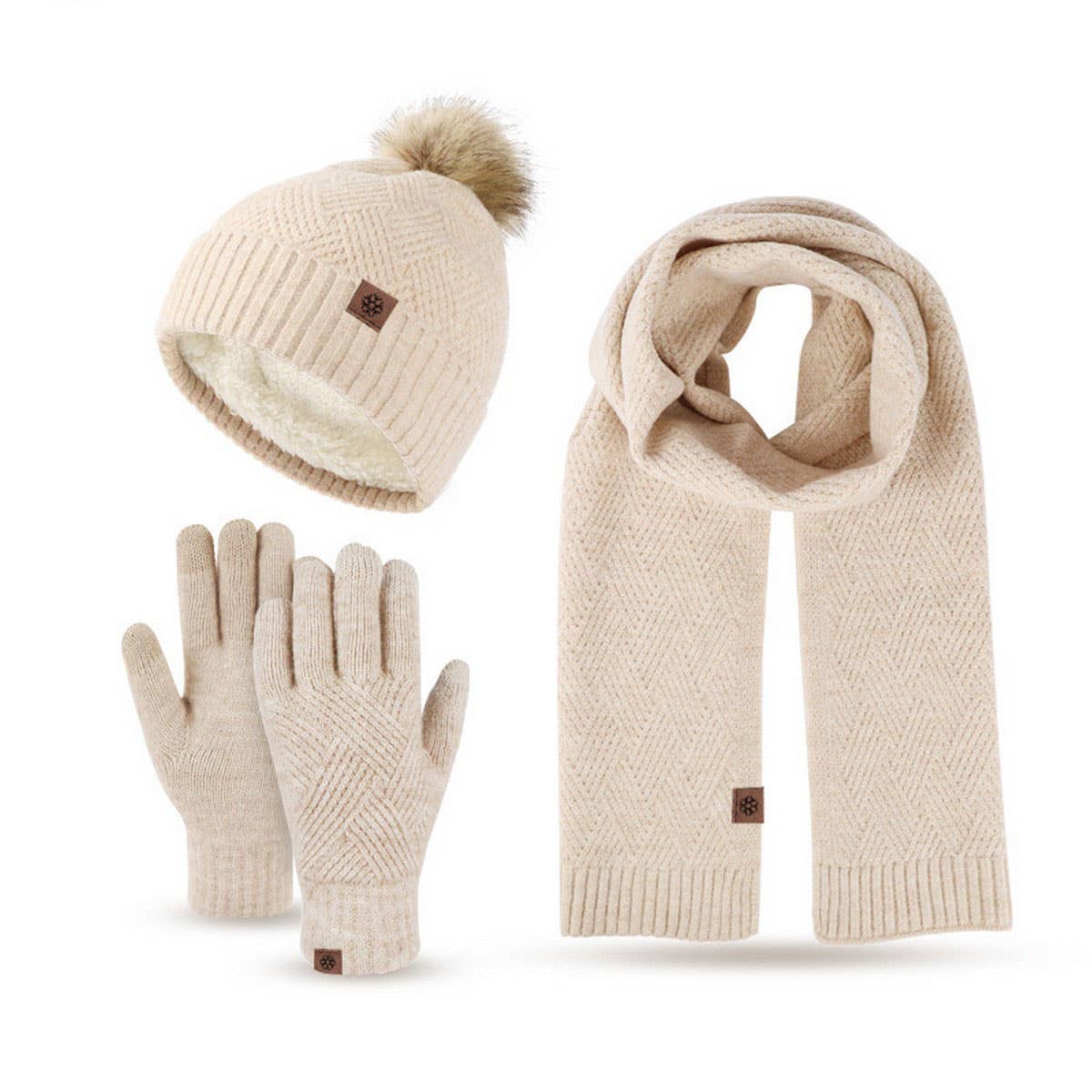NEW SOLID COLOR WOOL KNITTED WARM THREE-PIECE SUIT_CWMM2776