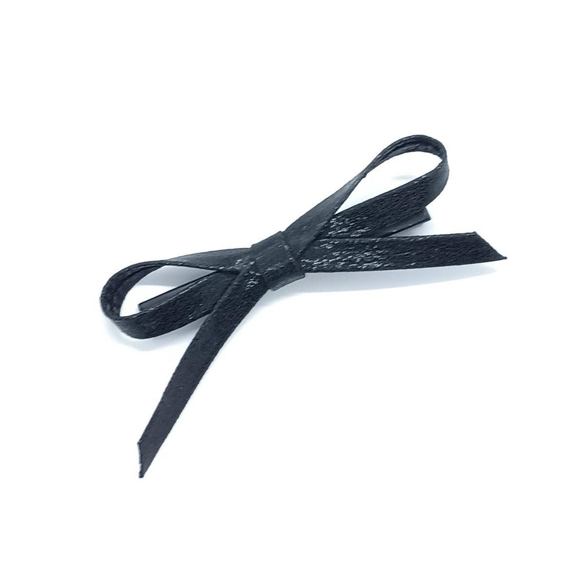 Vintage Pearl Metallic Glitter Bow Side Clip