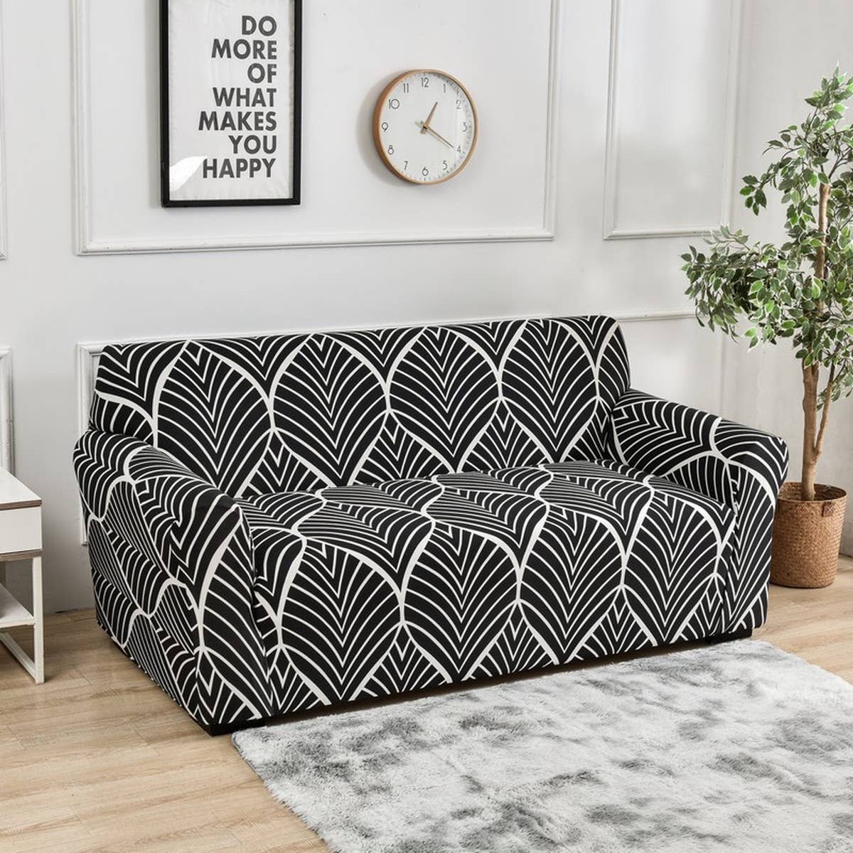 Stretch Sofa Cover, Solid Print, All-in-One Fit_CWMM8309