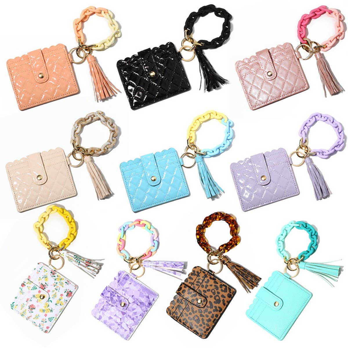 Macaron Wallet with Acrylic Clasp & Keychain_CWAB4962