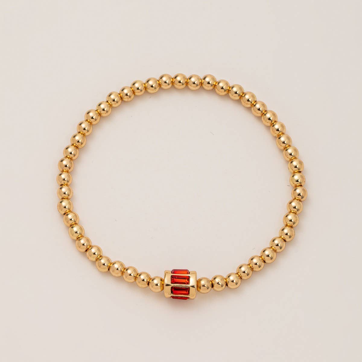 Bead Birthstone Bracelet December- Zircon Charm_CWMM6959