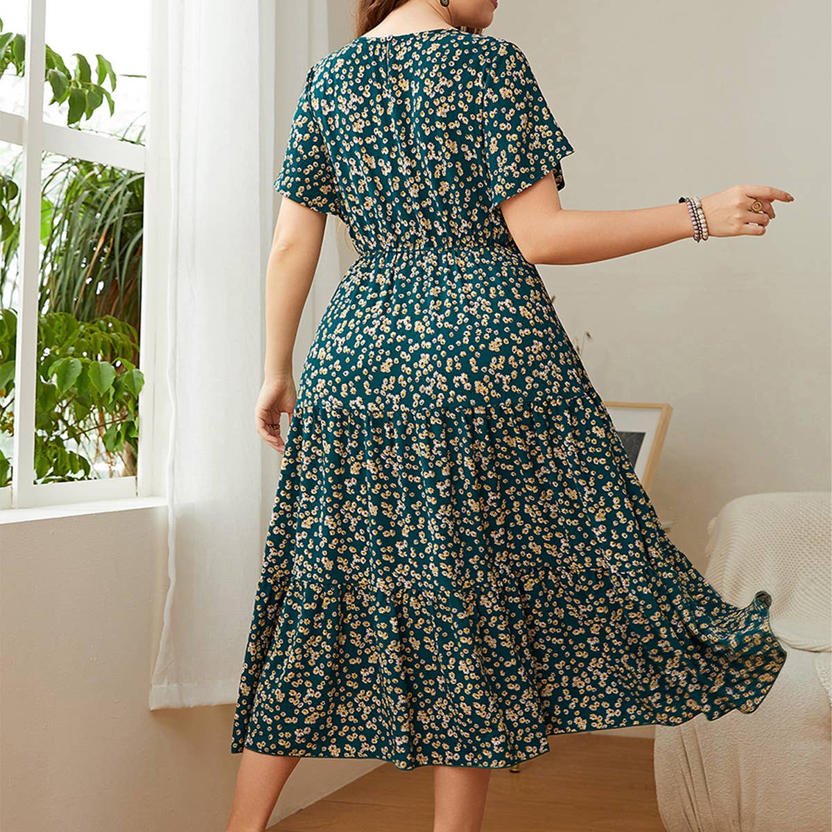 2025 Loose Floral Dress – Plus Size Casual Fit_CWDMD5961