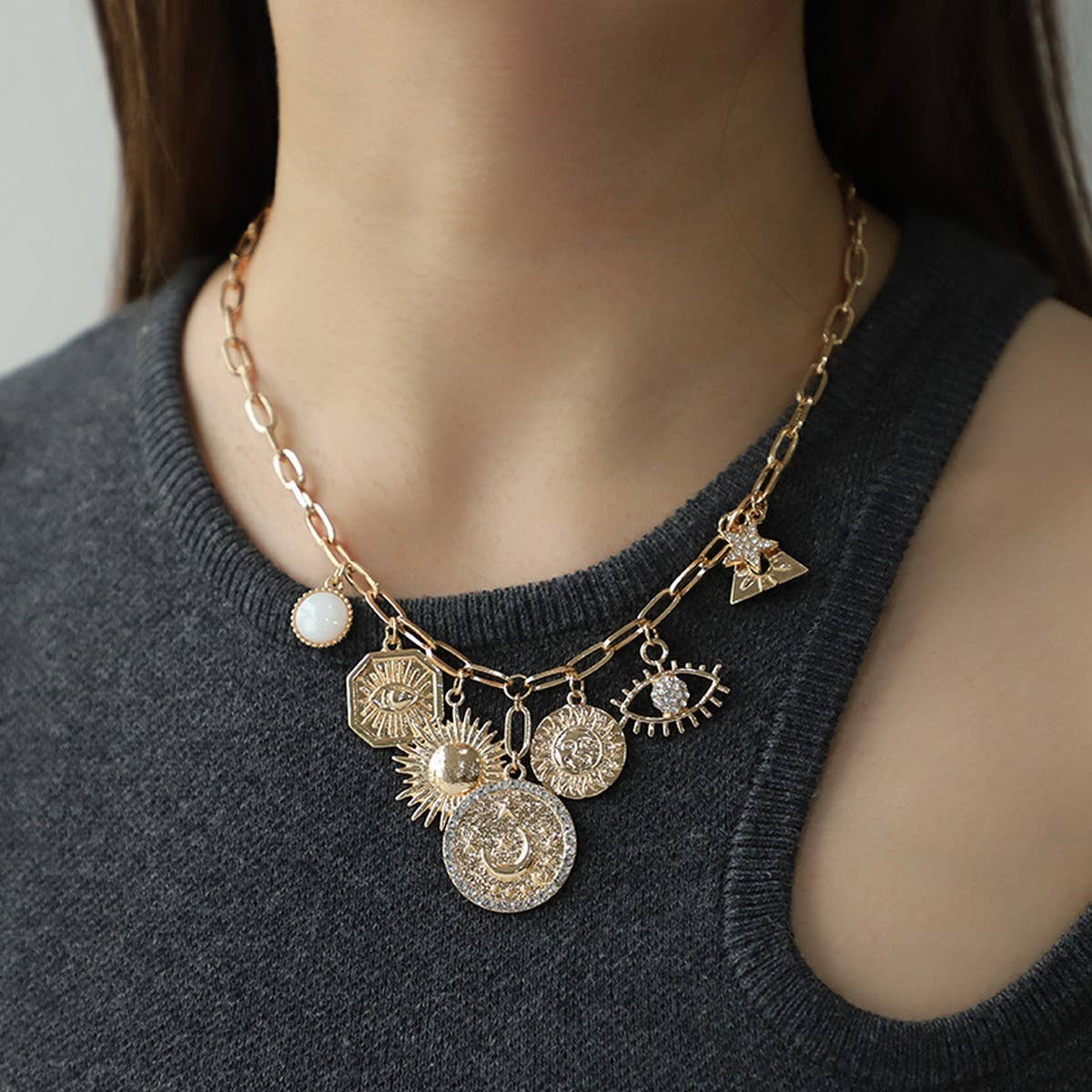 WOMEN'S STARRY SKY NECKLACE BRACELET EARRINGS SET
