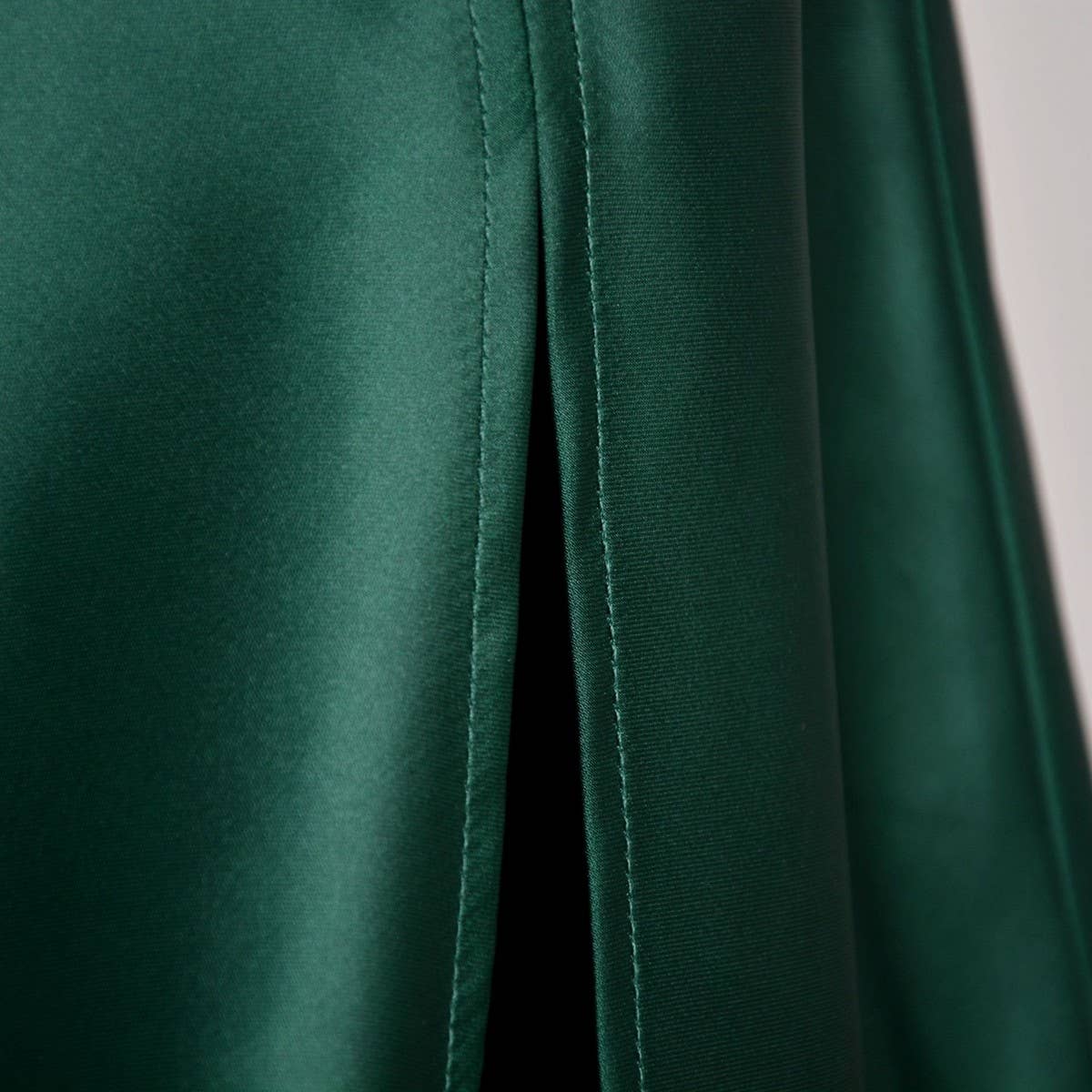 HIGH WAIST SATIN SKIRT SOLID COLOR SLIT LONG SKIRT