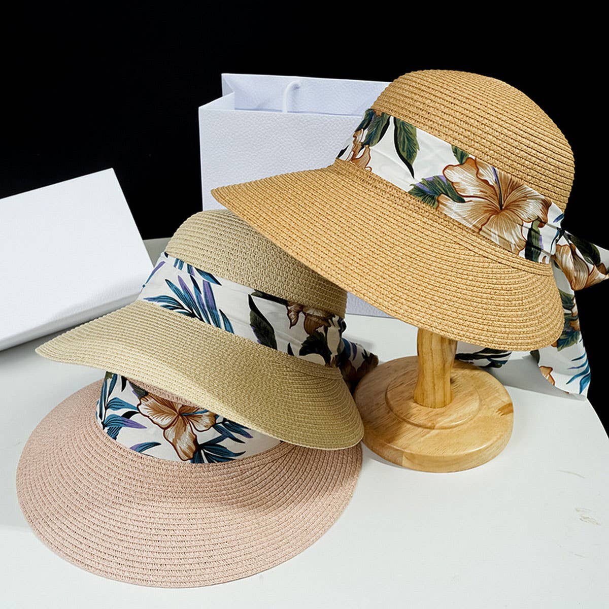 Summer large brim outdoor fashion straw hat_CWAH3405