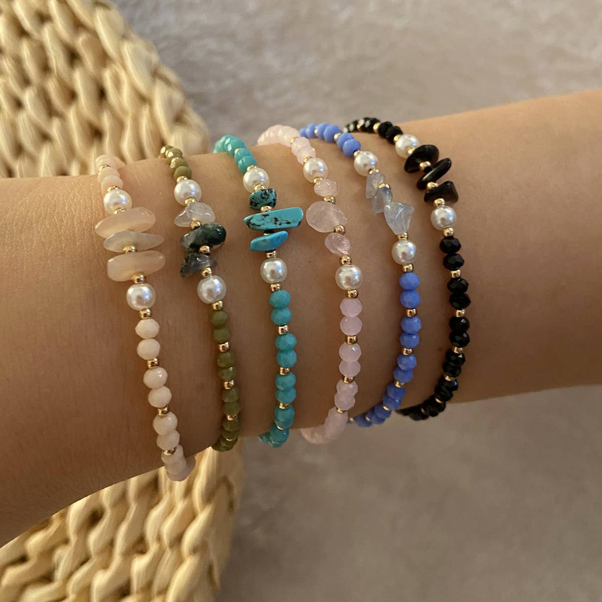 CRYSTAL NATURAL STONE BRACELET WOVEN JEWELRY