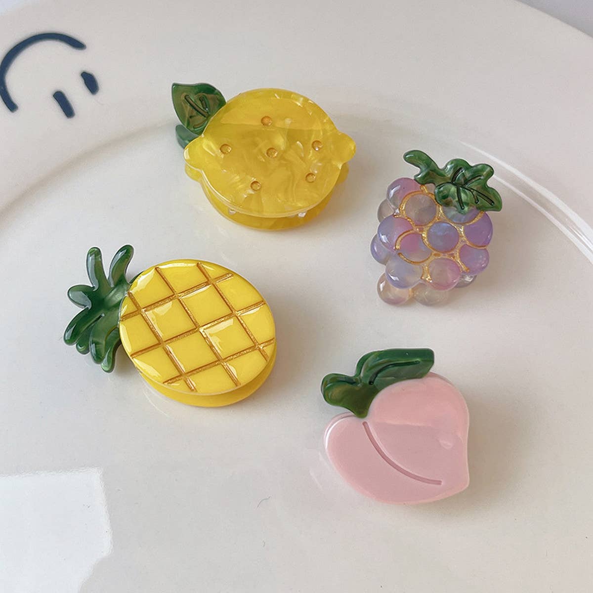Mini Fruit Hair Claws, Strawberry & Lemon Clips_CWAHA1331