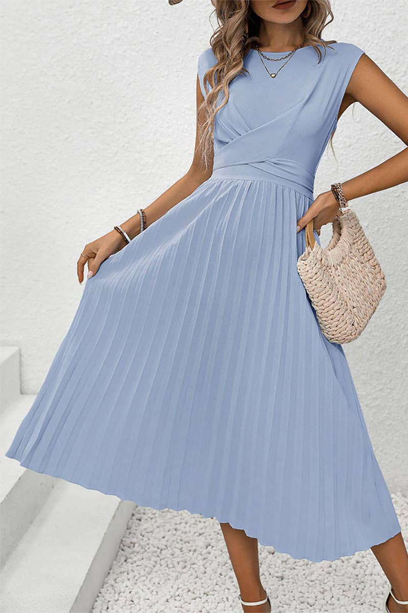 CWDMD4470_2024 SUMMER NEW SOLID COLOR DESIGN DRESS