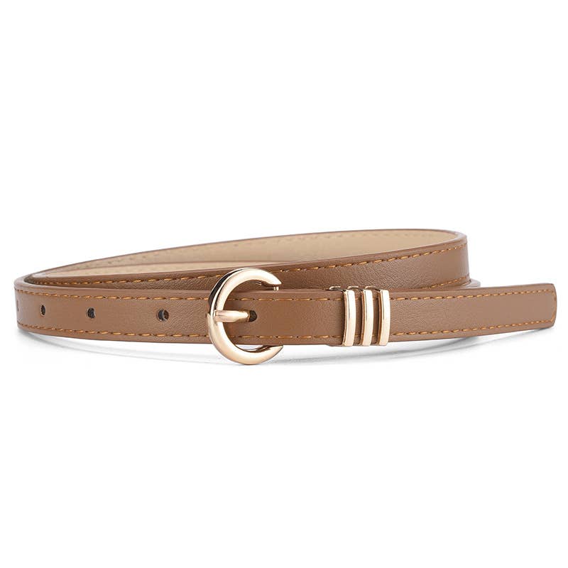 VINTAGE LEATHER SKINNY WOMEN'S BELT