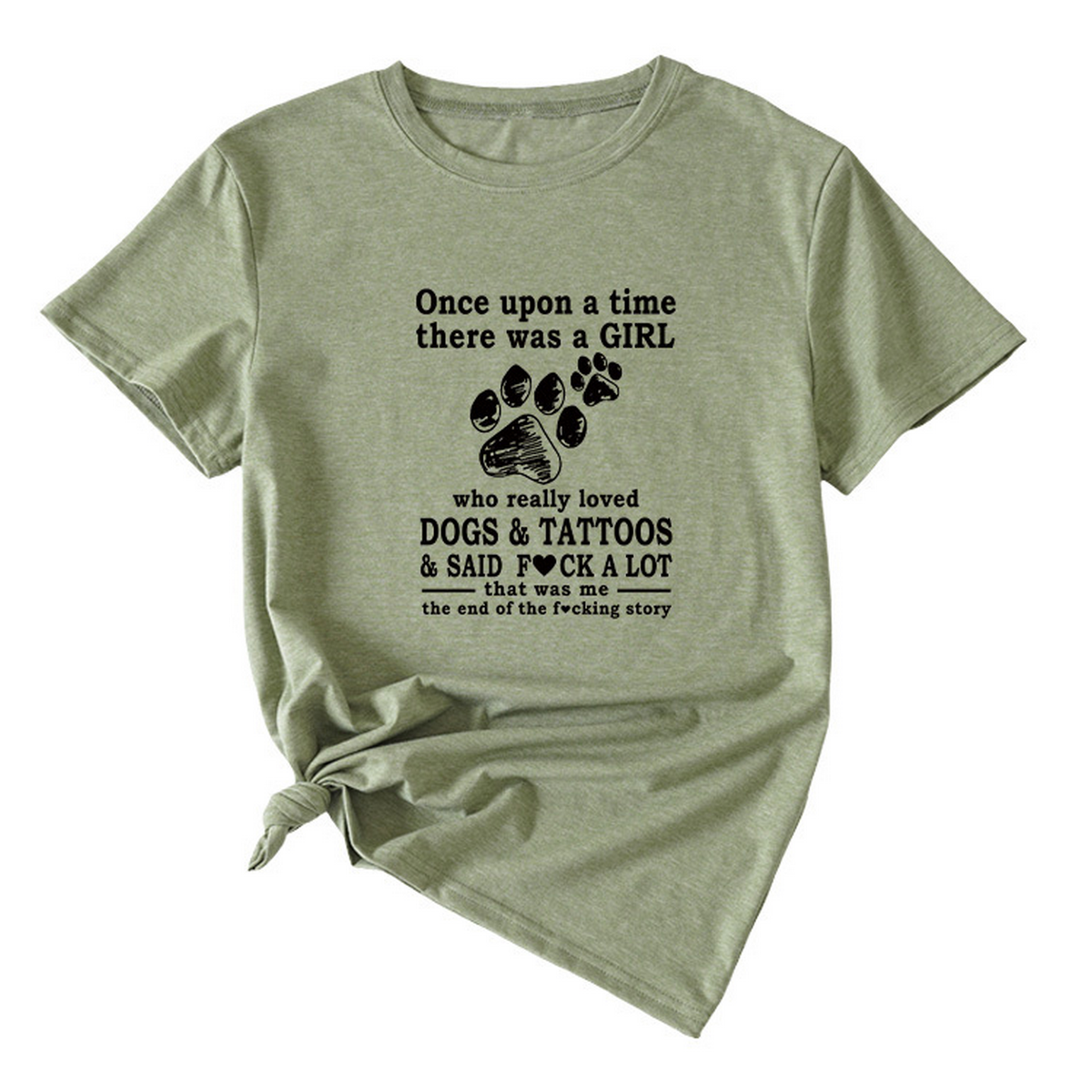 Women's Casual Tee ? Letter Graphic Print