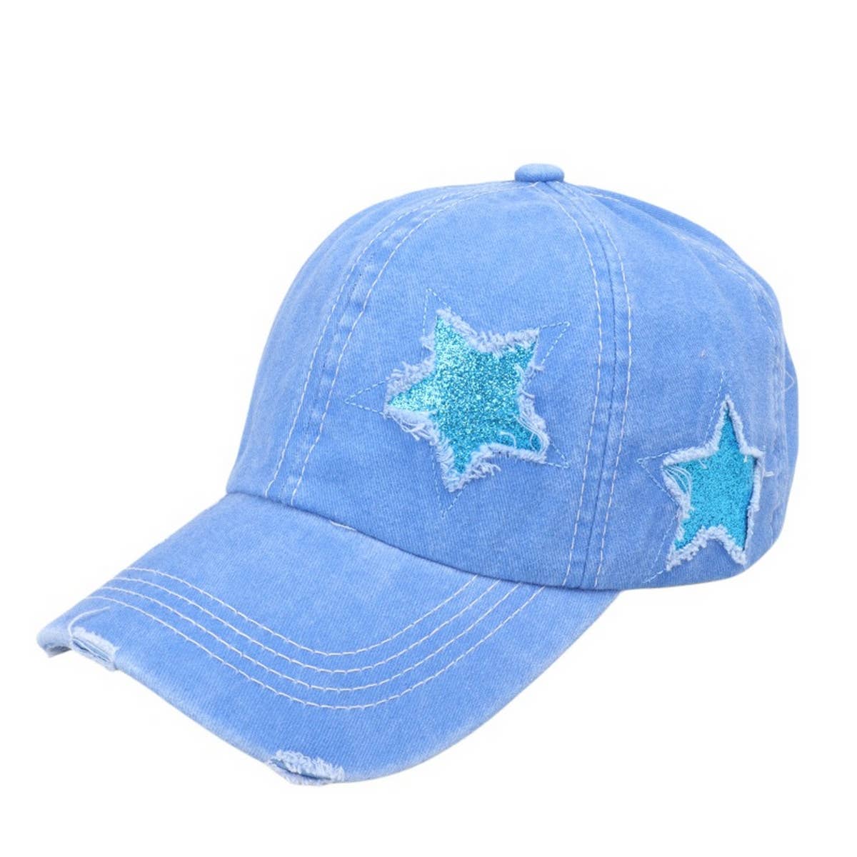 Women's Star Sequin Baseball Cap, Sun Hat CWAH1126