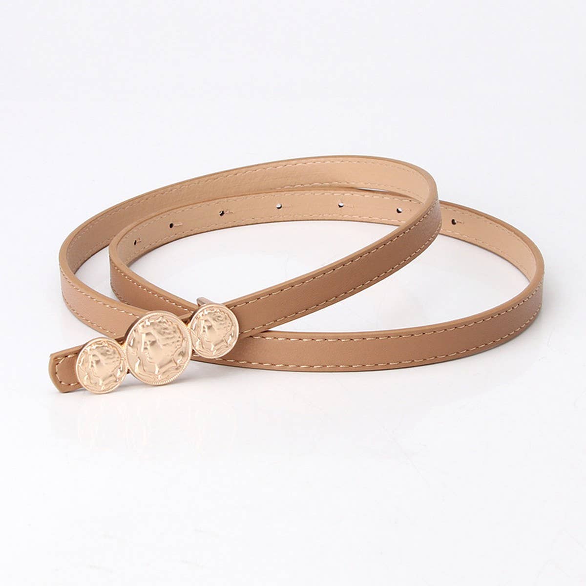 CLASSIC VINTAGE PORTRAIT BUCKLE THIN BELT_CWABE0403