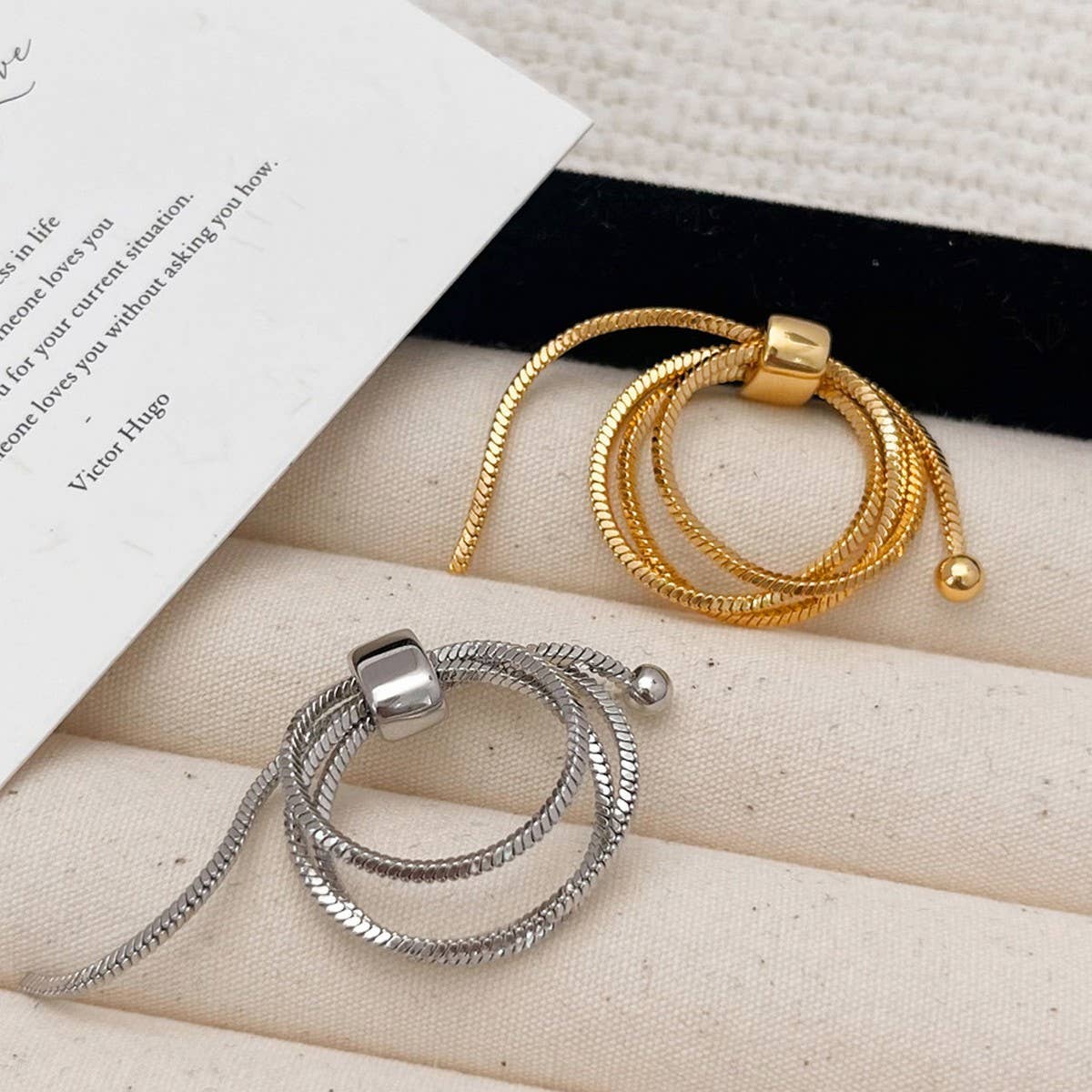 DESIGN ADJUSTABLE LIGHT LUXURY RING FOR WOMEN