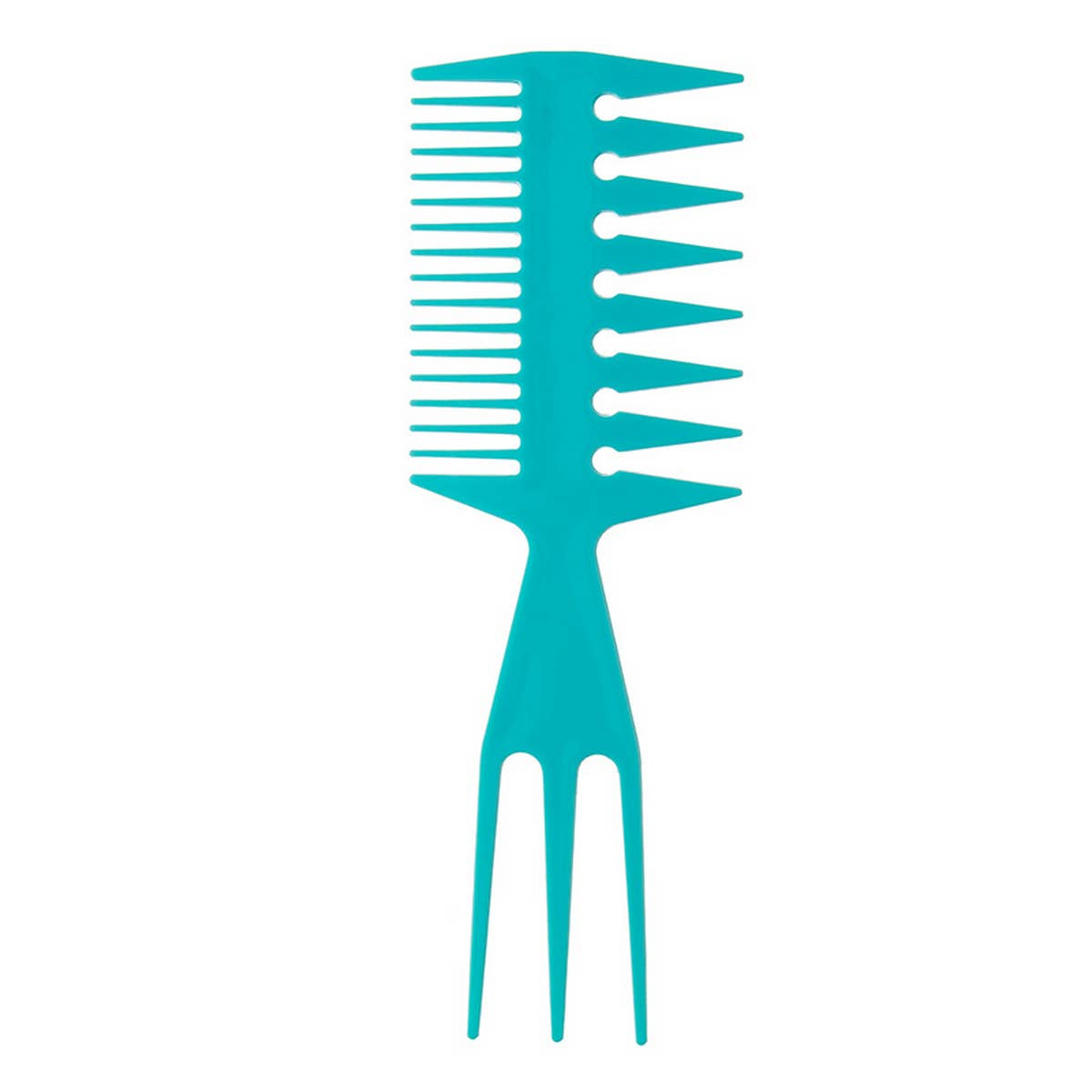 THREE-PRONGED LARGE-TOOTH WIDE-TOOTH TEXTURED COMB