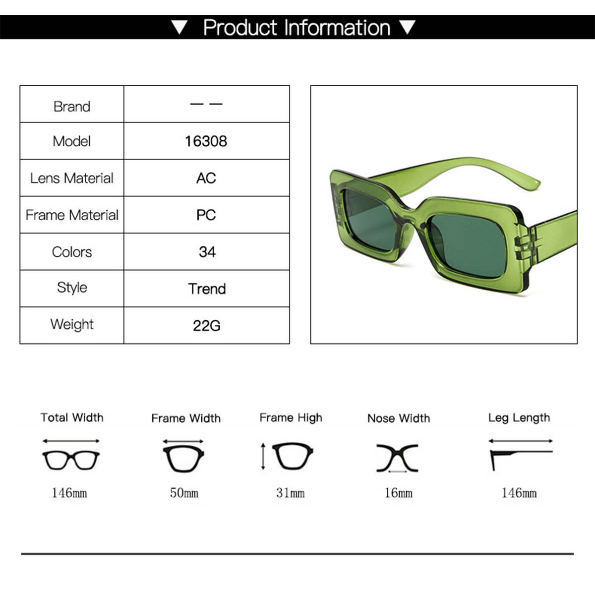 Trendy Small Square Jelly Sunglasses, Retro Style