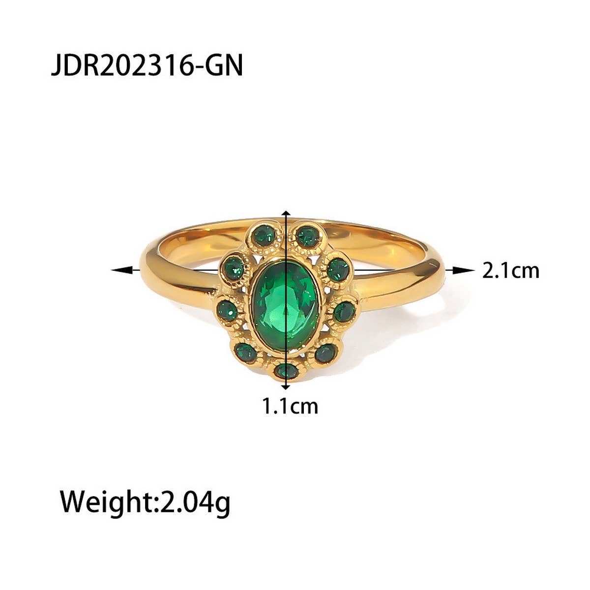 SUNFLOWER VERSATILE STAINLESS STEEL RING