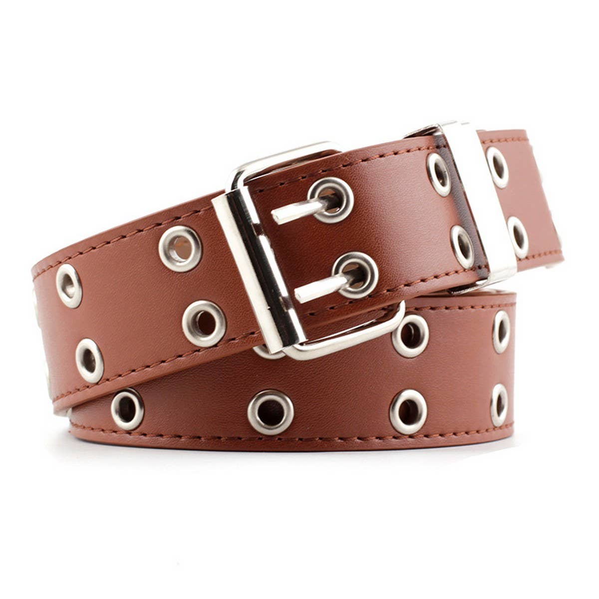 PUNK JEANS DOUBLE EXHAUST EYES WIDE PU BELT_CWABE0347