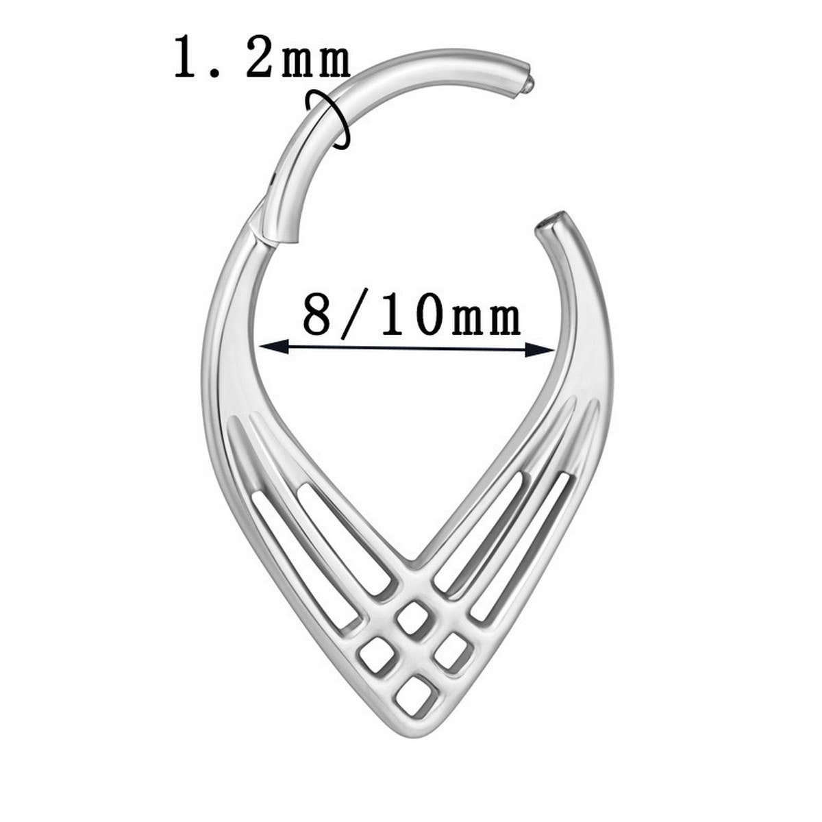 New Punk Polished Steel Teardrop Septum Ring