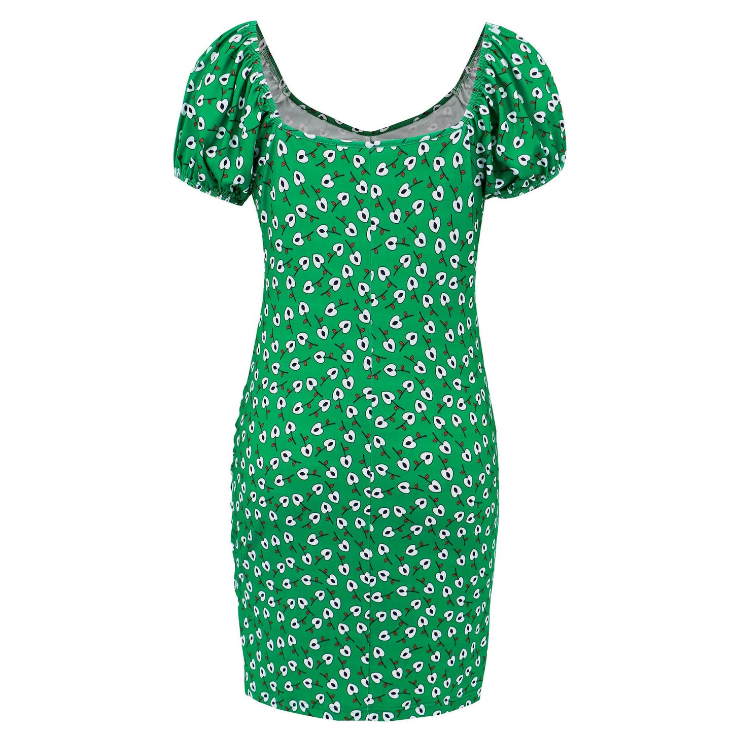 Floral V-neck Slim Fit Bodycon Mini Dress