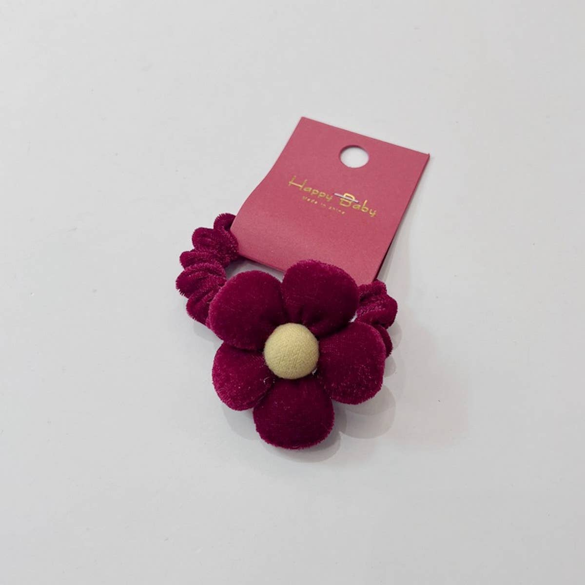 NEW RED BIG FLOWER BOW HAIR TIE