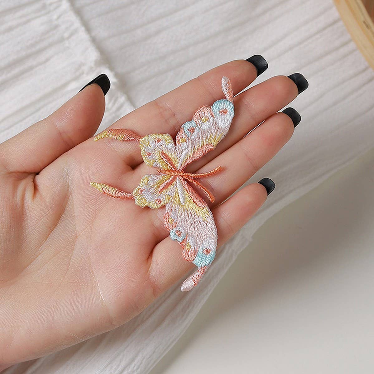 Dopamine Butterfly Embroidered Patch for Repair