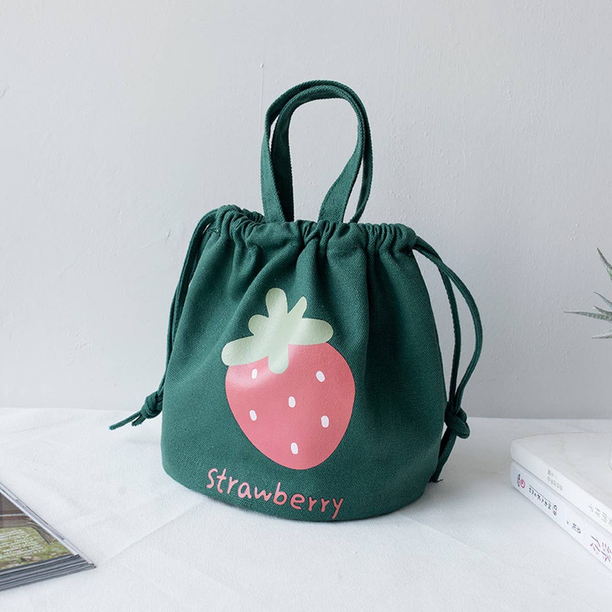 Canvas Lunch Bucket Tote Bag for Students_CWAB5670