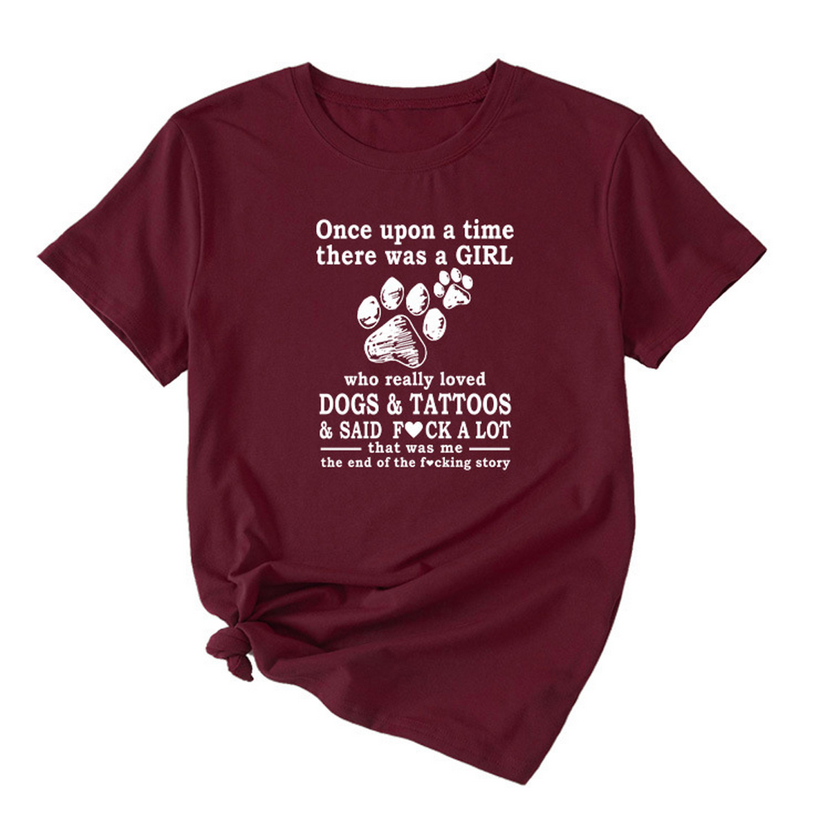 Women's Casual Tee ? Letter Graphic Print