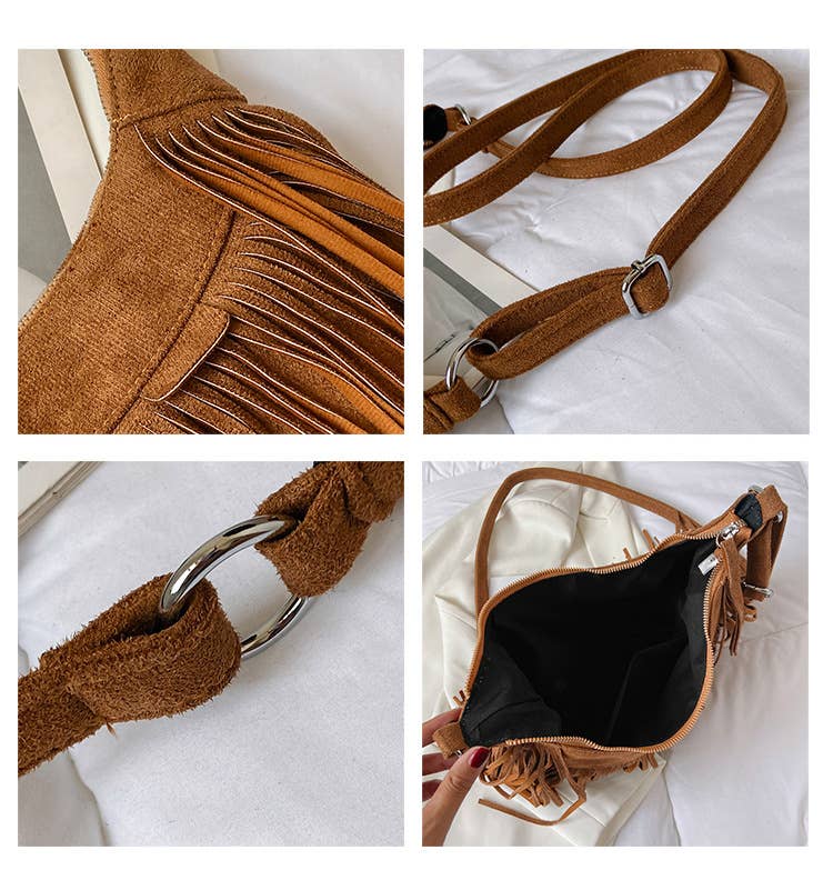 Tassel personalized large-capacity crossbody bag
