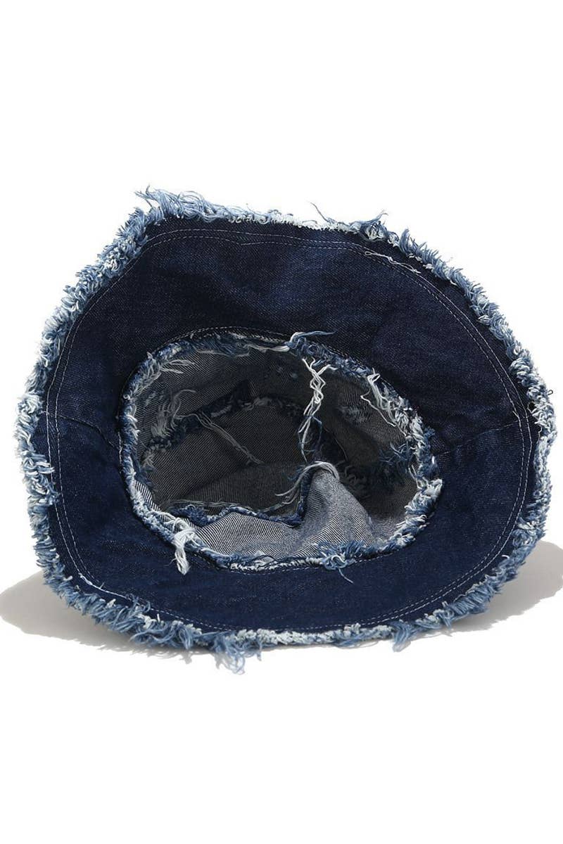 VINTAGE DENIM CASUAL BUCKET HAT_CWAH0409