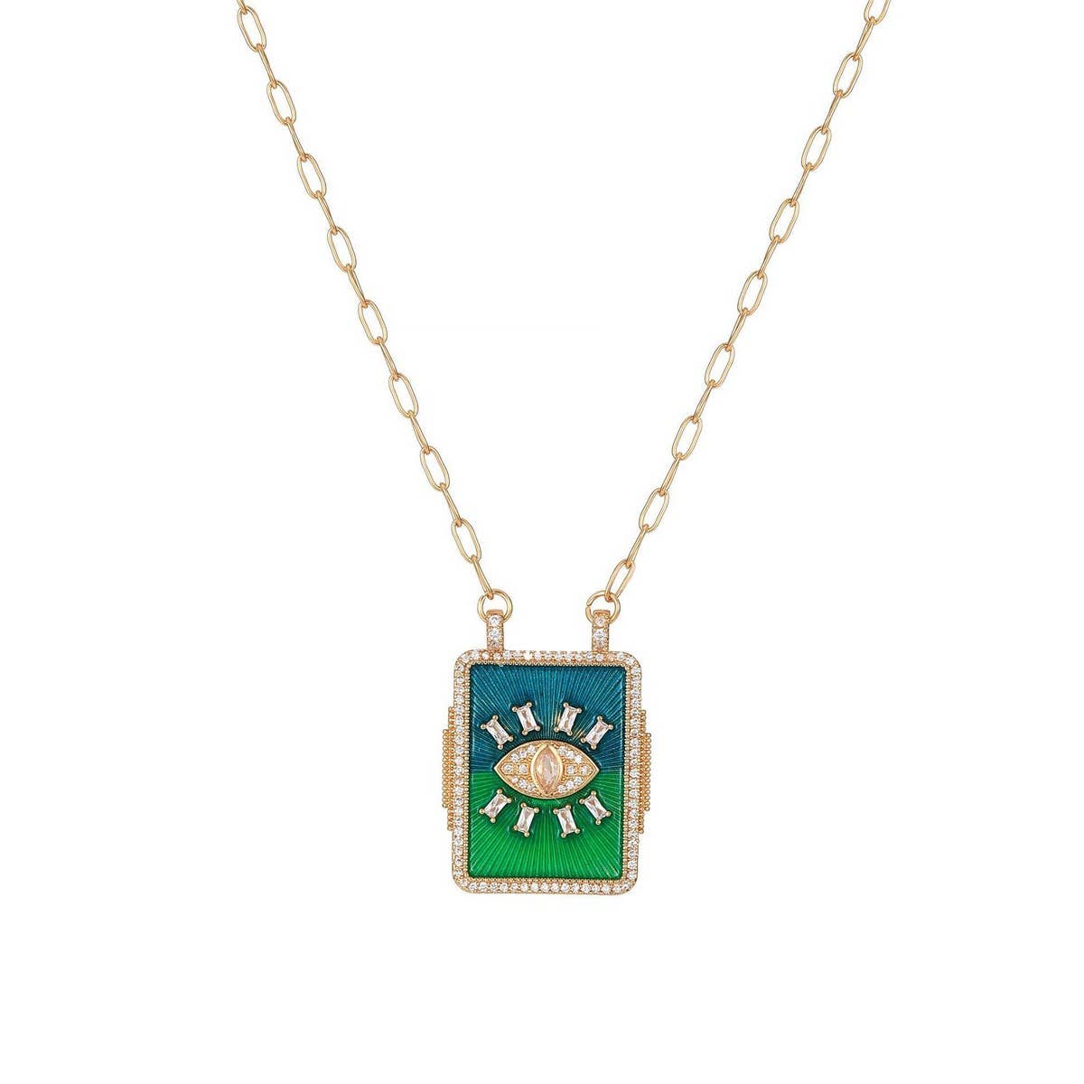 Women's high-end rhinestone oil drop necklace