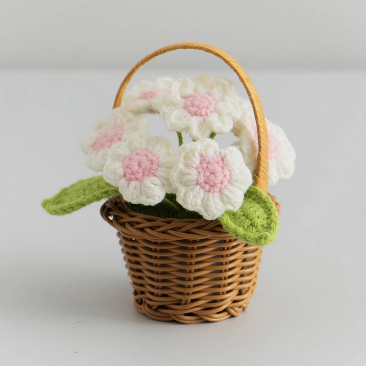 CWMM9288_HANDMADE CROCHETED PUFF FLOWER POT
