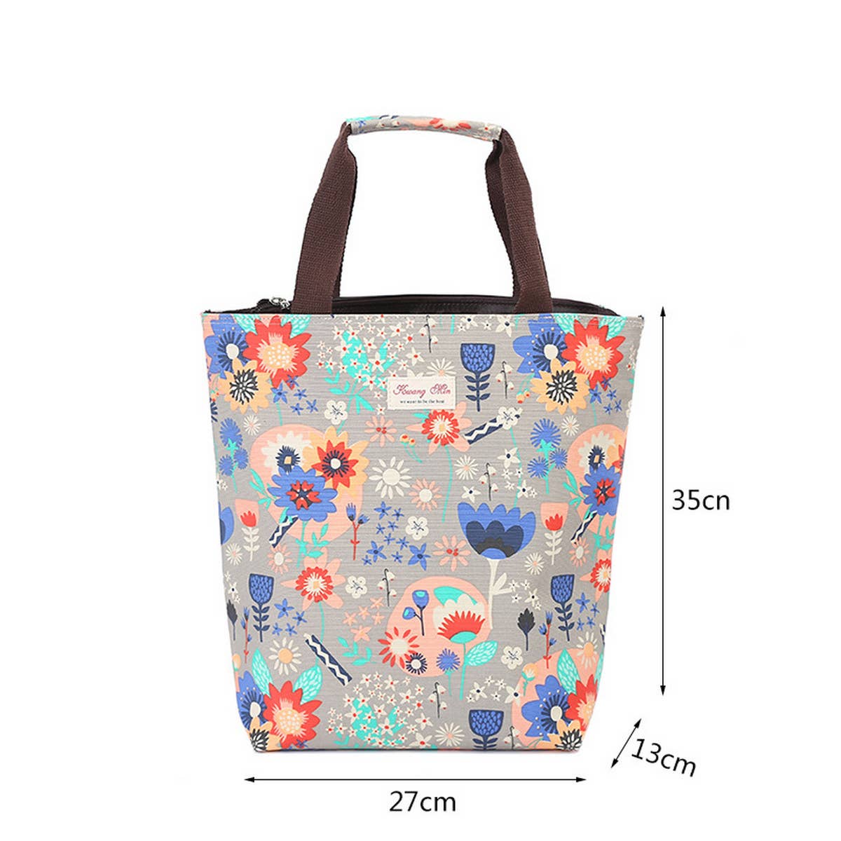 WATERPROOF FLORAL MULTI-LAYER CANVAS SHOULDER BAG_CUAB0189