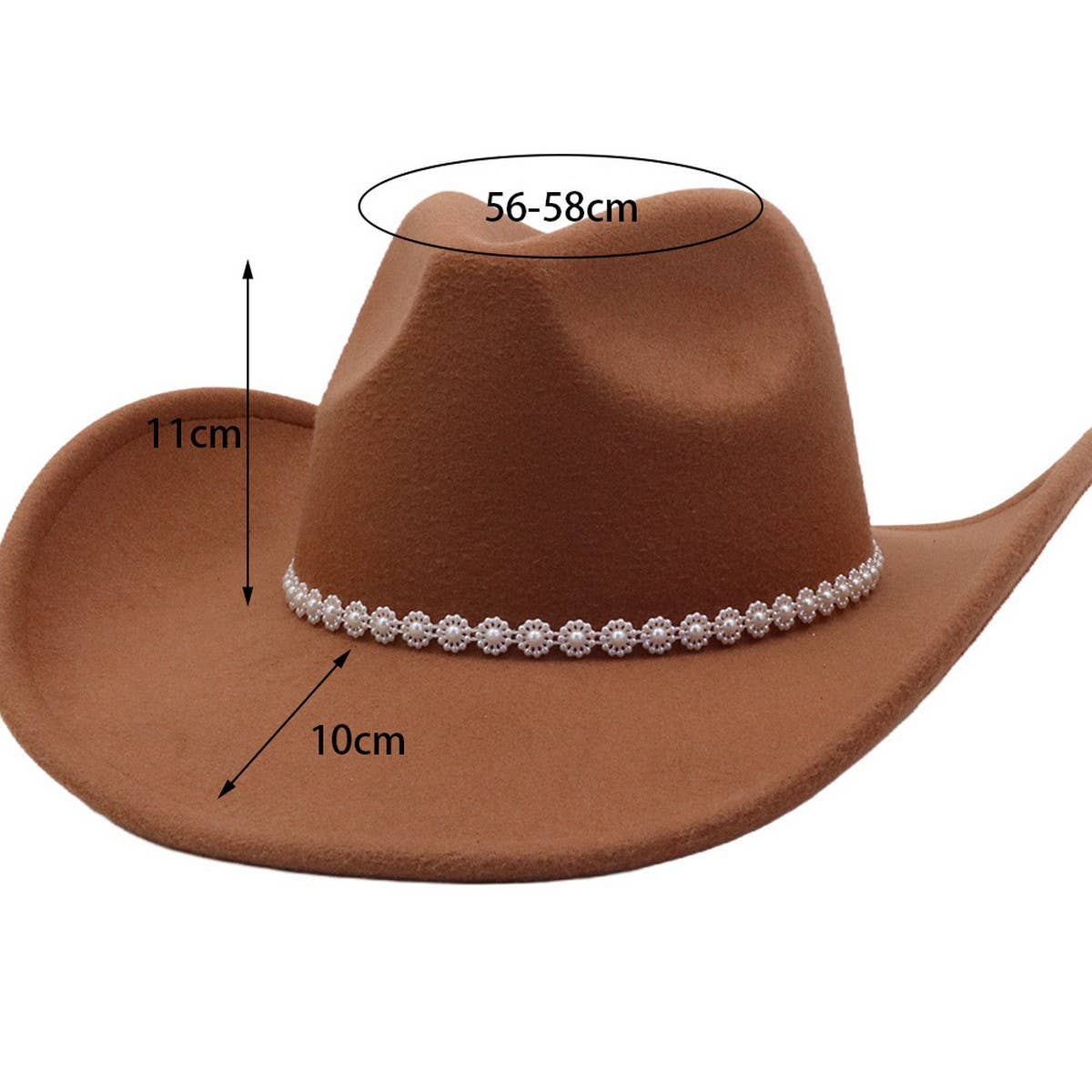 Unisex Cowboy Fedora Hat Ethnic Style_CWAH04434