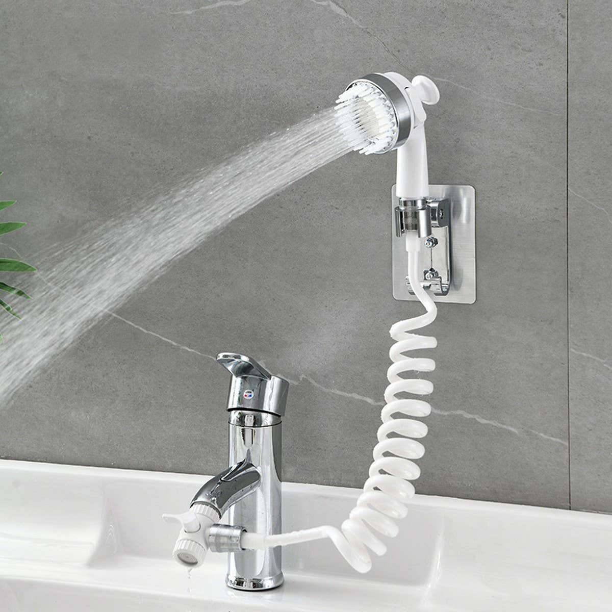 MERIDIAN EXTERNAL SHOWER SET WITH MASSAGE COMB