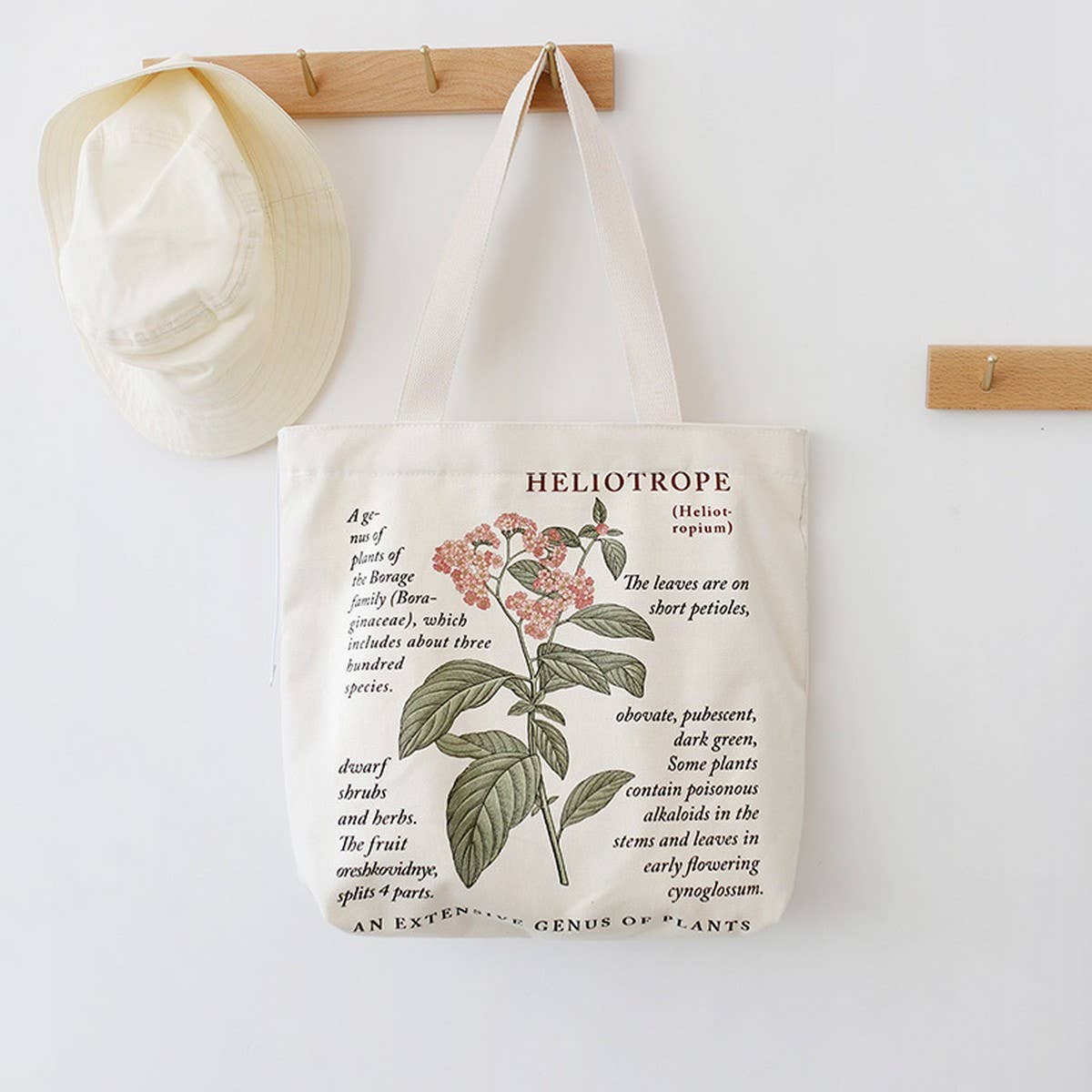 Vintage Cotton Canvas Shoulder Tote for Women_CWAB5619