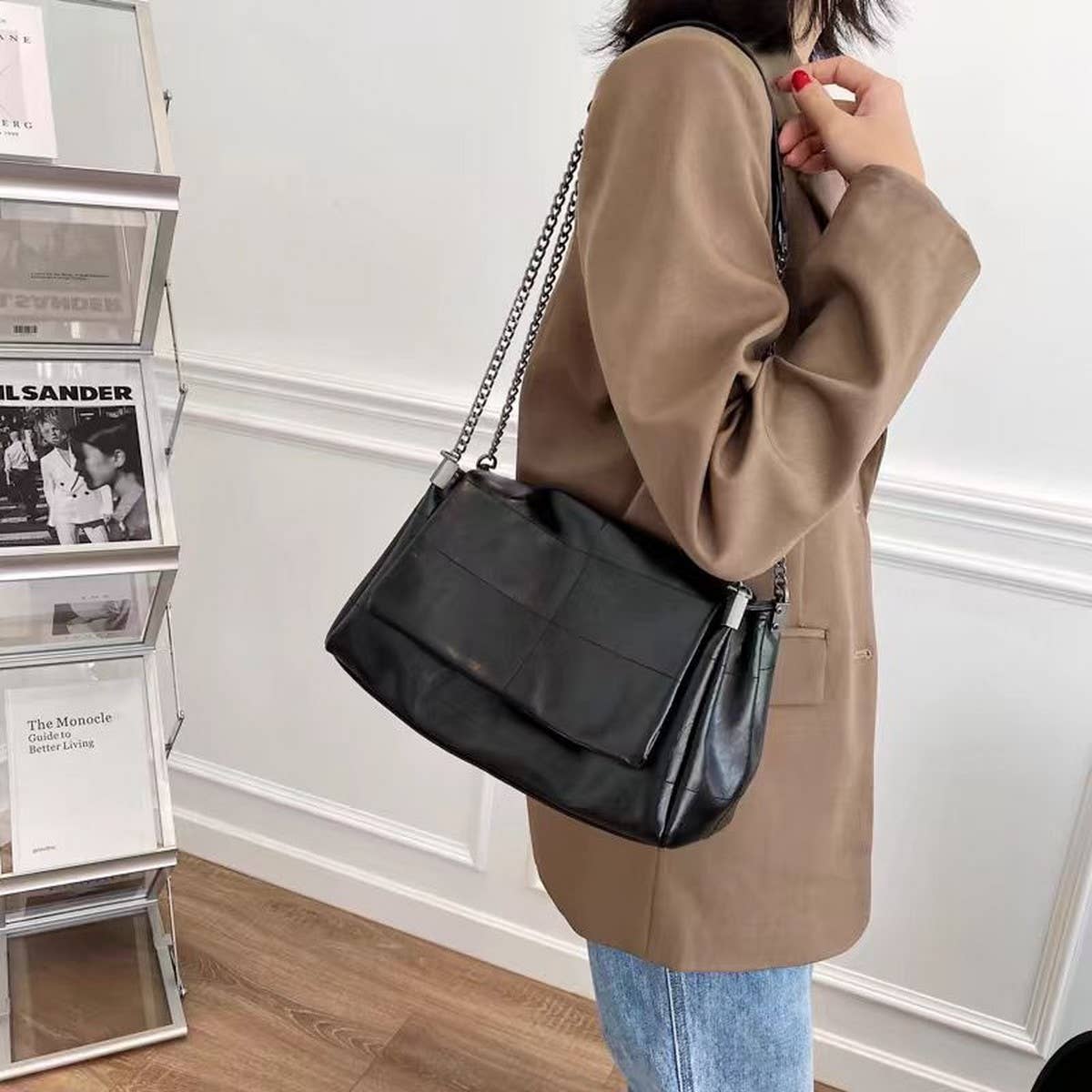 NEW FASHION LARGE CAPACITY CHAIN SHOULDER BAG_CWAB3430