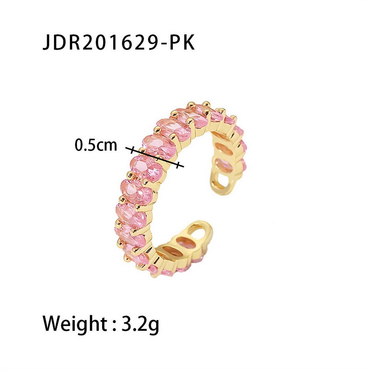 FASHIONABLE, VERSATILE AND COLOR-PROOF OPEN RING