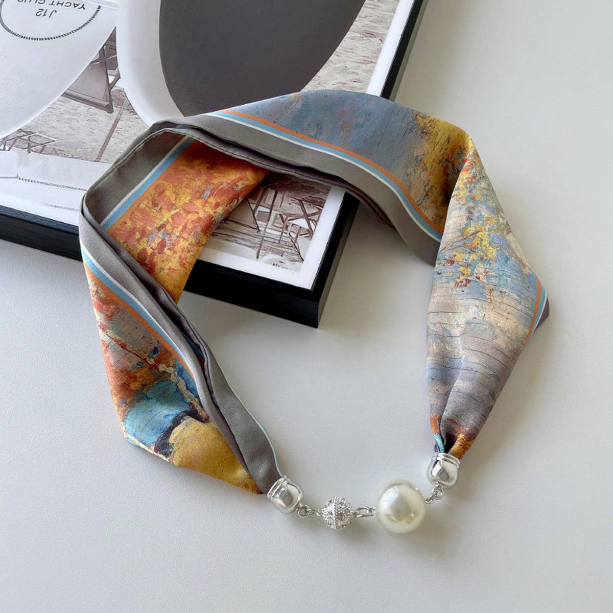 Magnetic Silk Scarf Necklace ? Elegant Neck Wrap