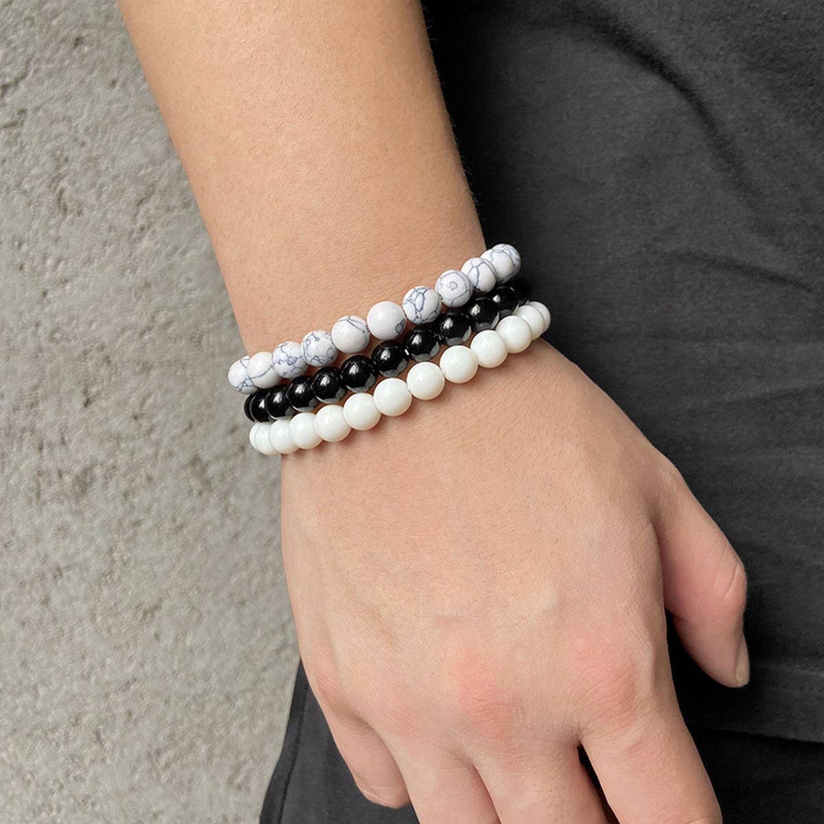 CWAJE3874_THREE-LAYER BEAD COMBINATION BRACELET