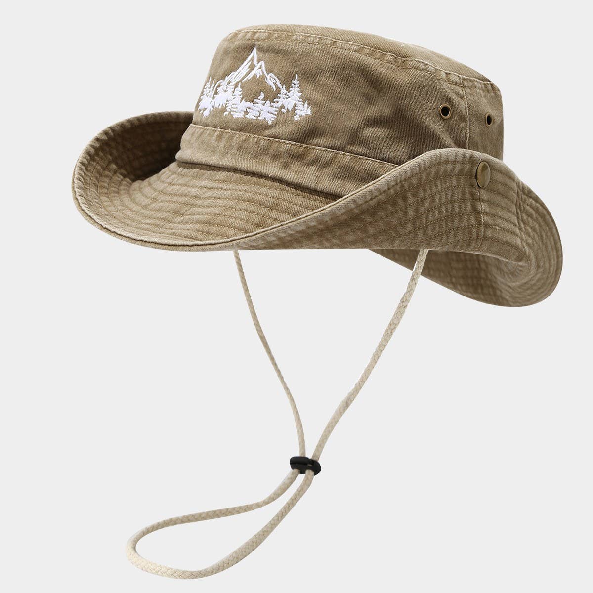 Vintage Wide Brim Sun Hat for Hiking & Camping_CWAH3887
