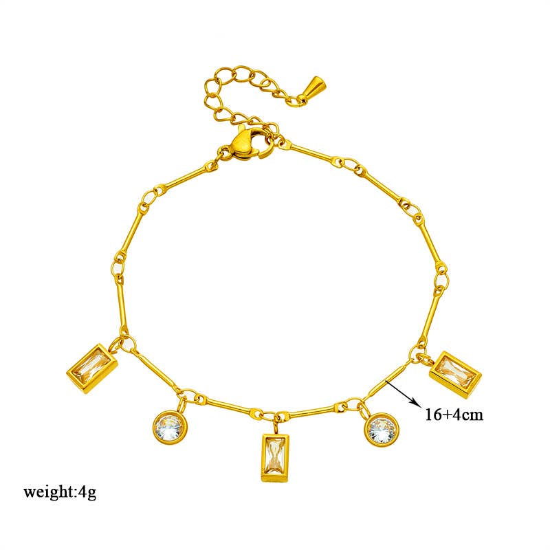 Fashionable diamond-encrusted bracelet