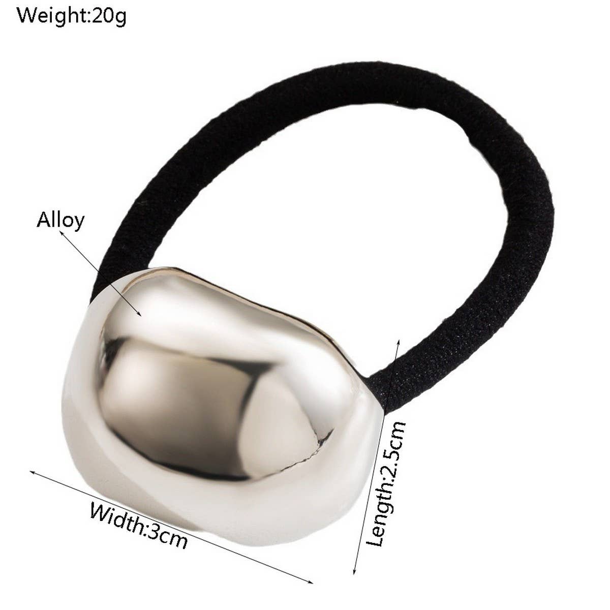 Minimalist Irregular Metal Elastic Hair Tie
