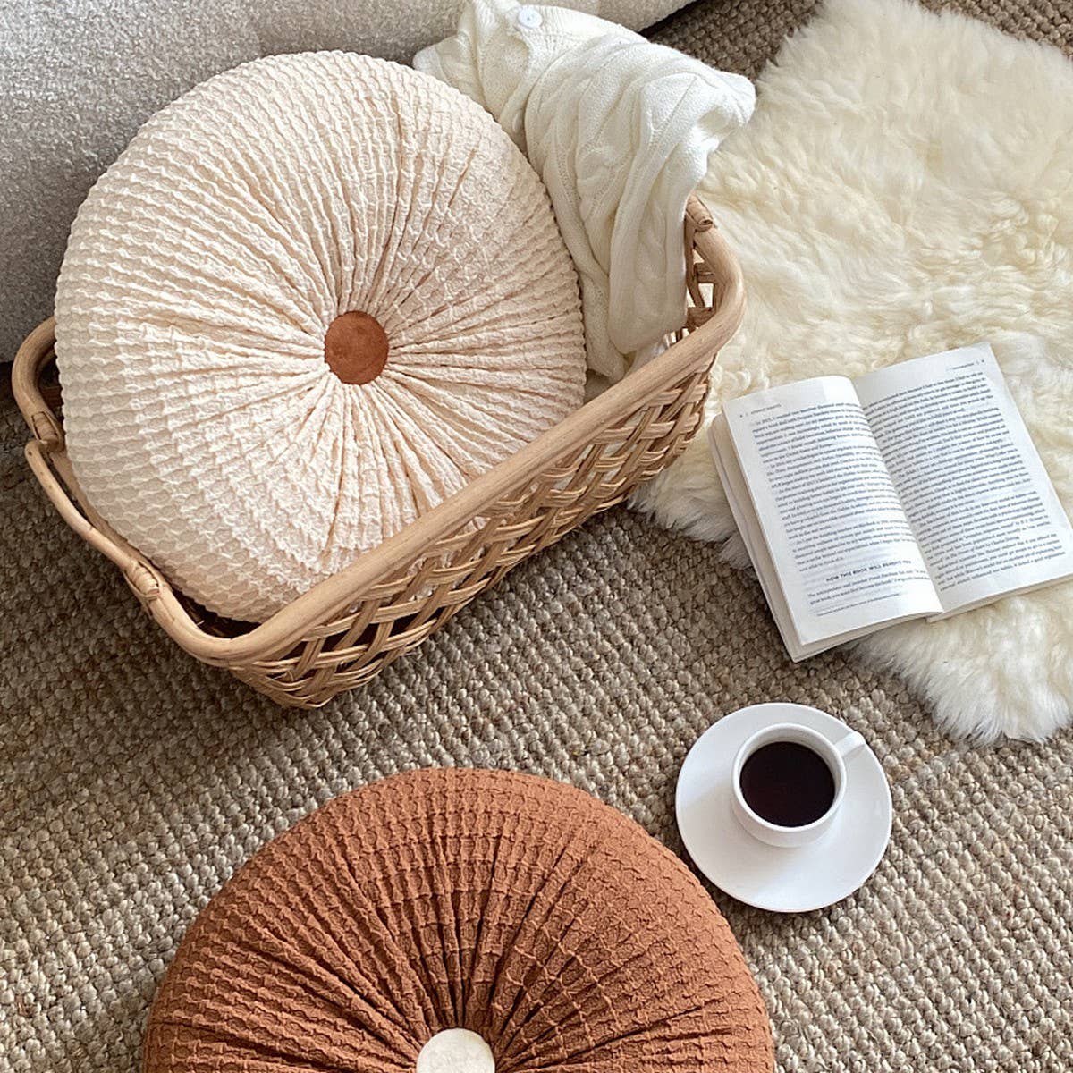 SOLID COLOR CIRCULAR PILLOW CUSHION_CWMM0852