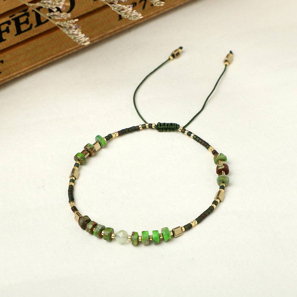 CWAJE4563_HAND-WOVEN IMPERIAL TURQUOISE BRACELET