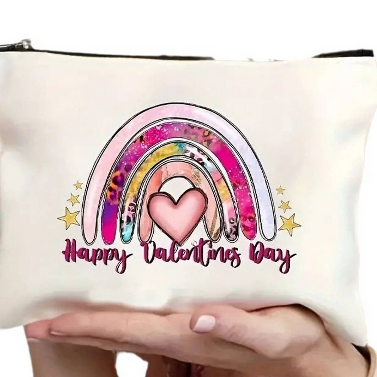 RAINBOW LOVE DOUBLE-SIDED PRINTED COSMETIC BAG_CWAB1781