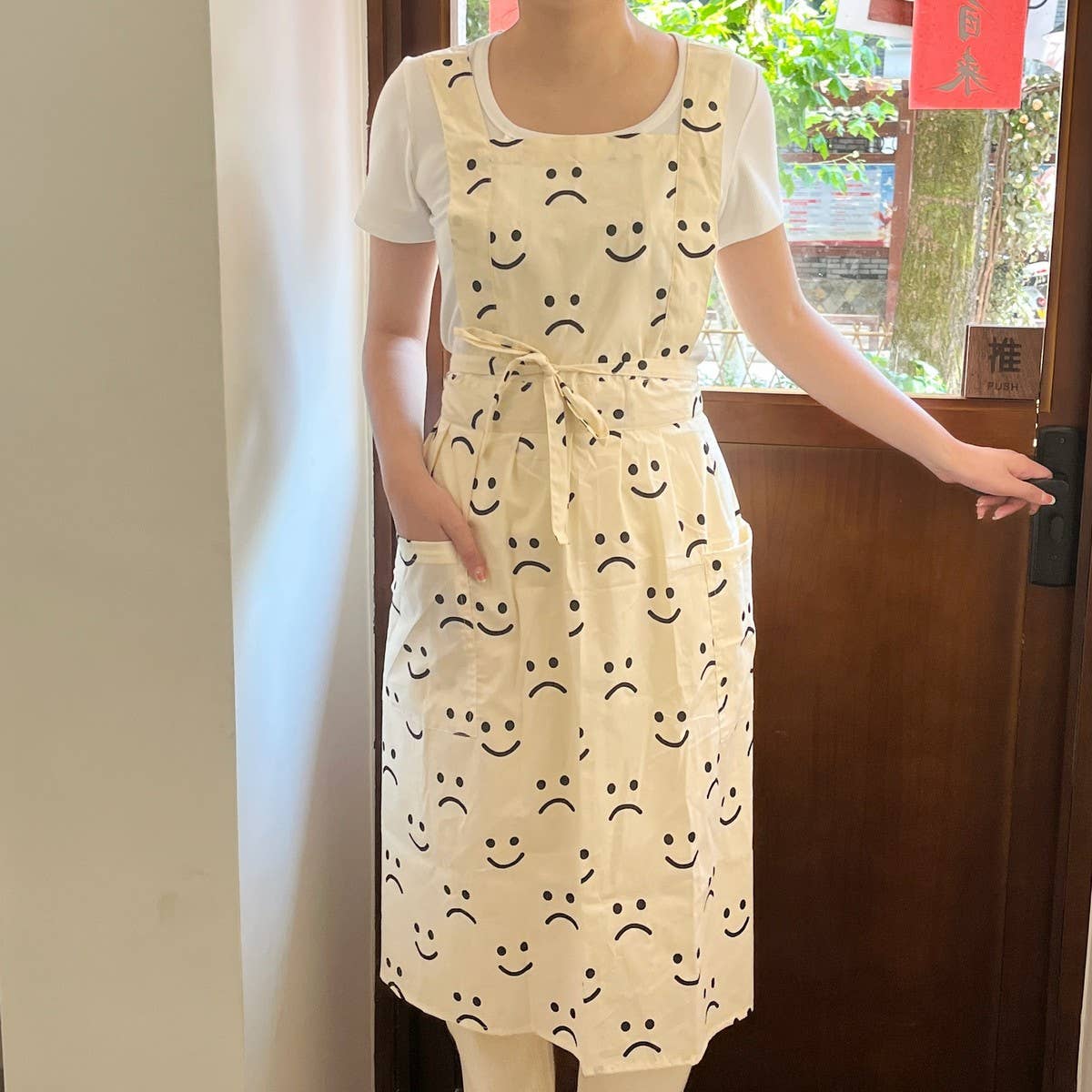 SMILEY REFRESHING COTTON WORK CLOTHES APRON_CWMM5844