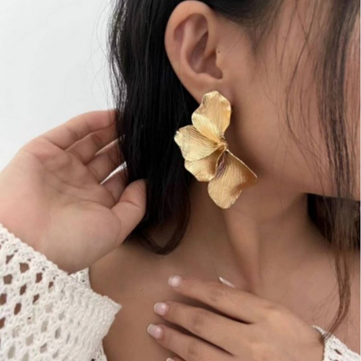 FLOWER EARRINGS COOL STYLE ALLOY FLOWER EARRINGS