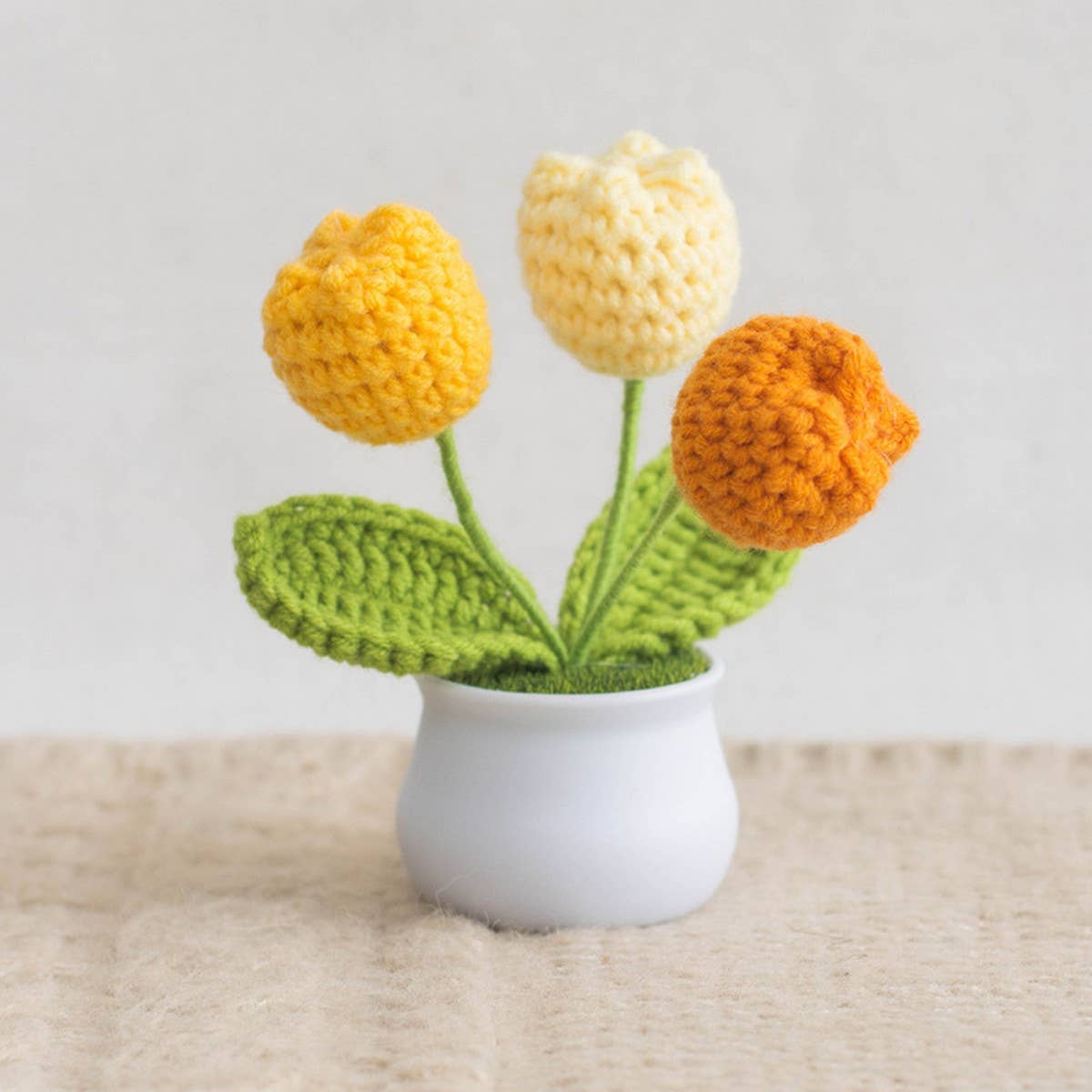 CWMM9284_TEACHER'S DAY HANDMADE CROCHETED TULIP POT