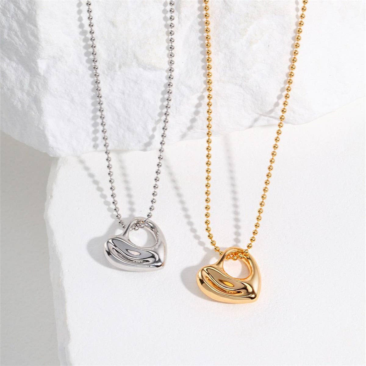 Design heart titanium steel necklace