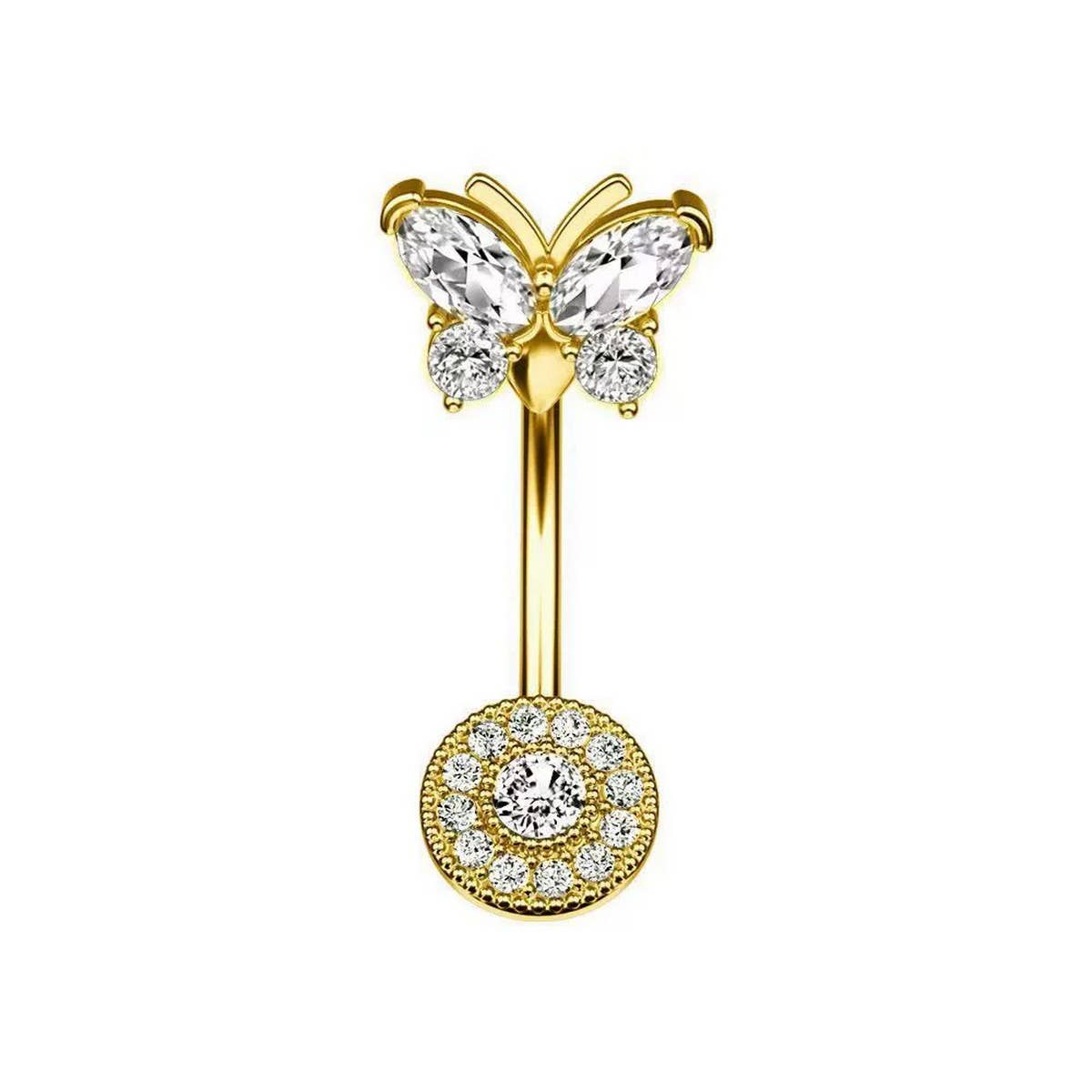 Zircon Belly Piercing Set – Mixed Charm Styles_CWMM9188